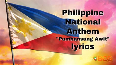 bpi hymn lyrics|Lupang Hinirang .